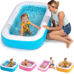 Grip-a-Pool soft floor provides cushioned comfort during backyard splash play.