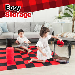 Grip Kids black checker pieces are large and simple to move during play.