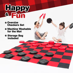 Grip Kids red checker pieces are large for easy handling and visibility.