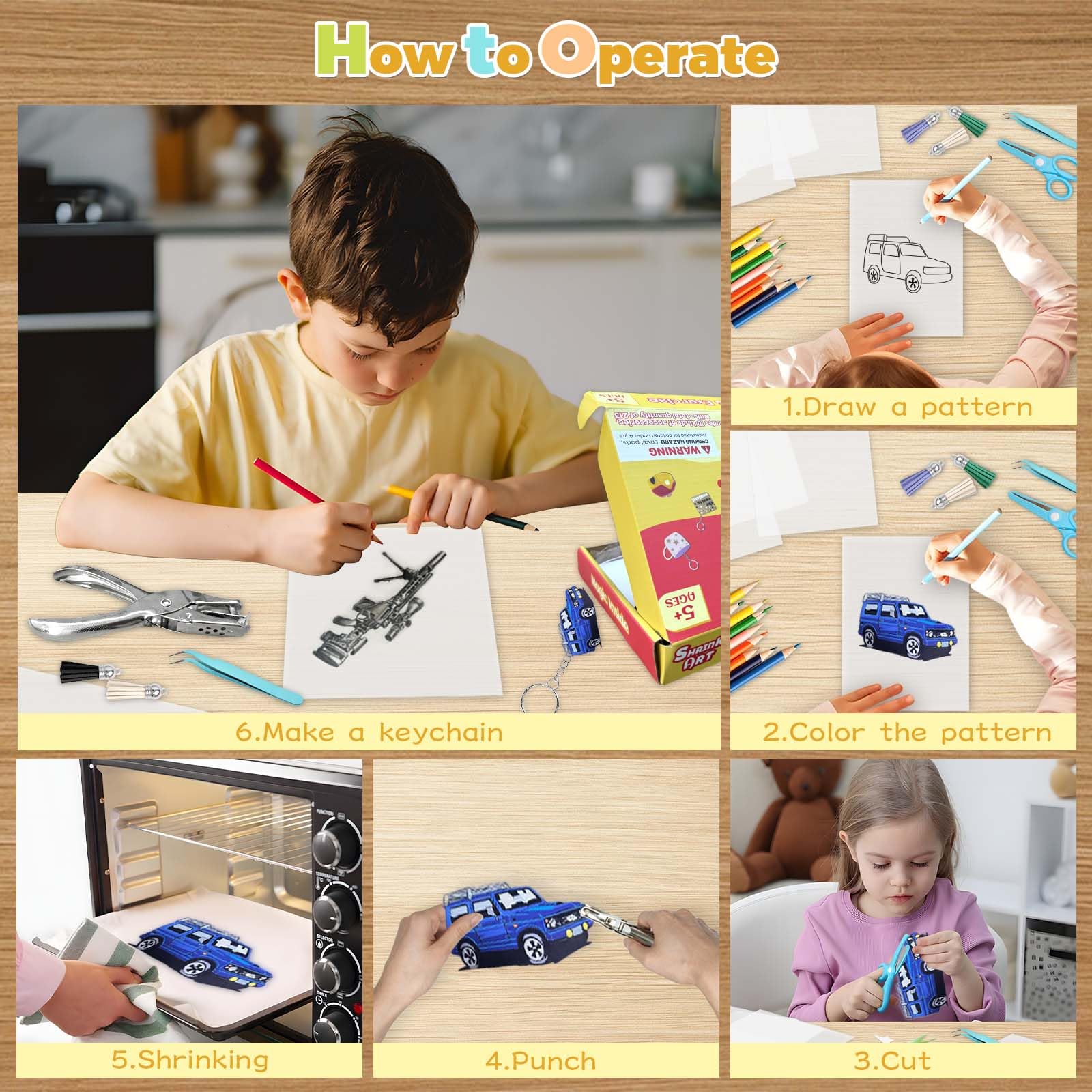 Grnheat 213 shrinky kit hole punch for easy designs