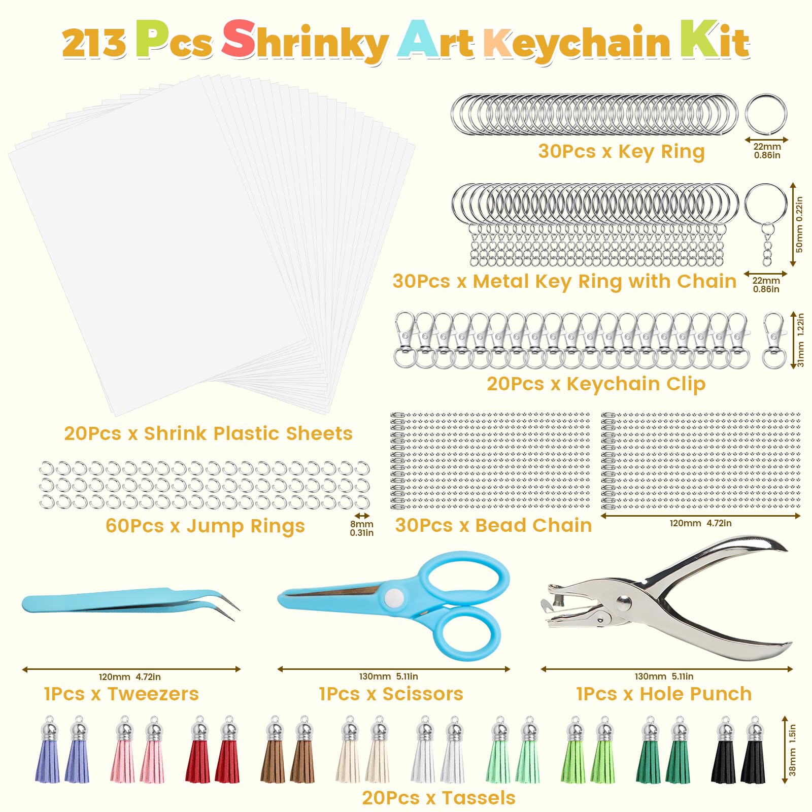 Grnheat 213 shrinky kit scissors and tweezers for precise shaping
