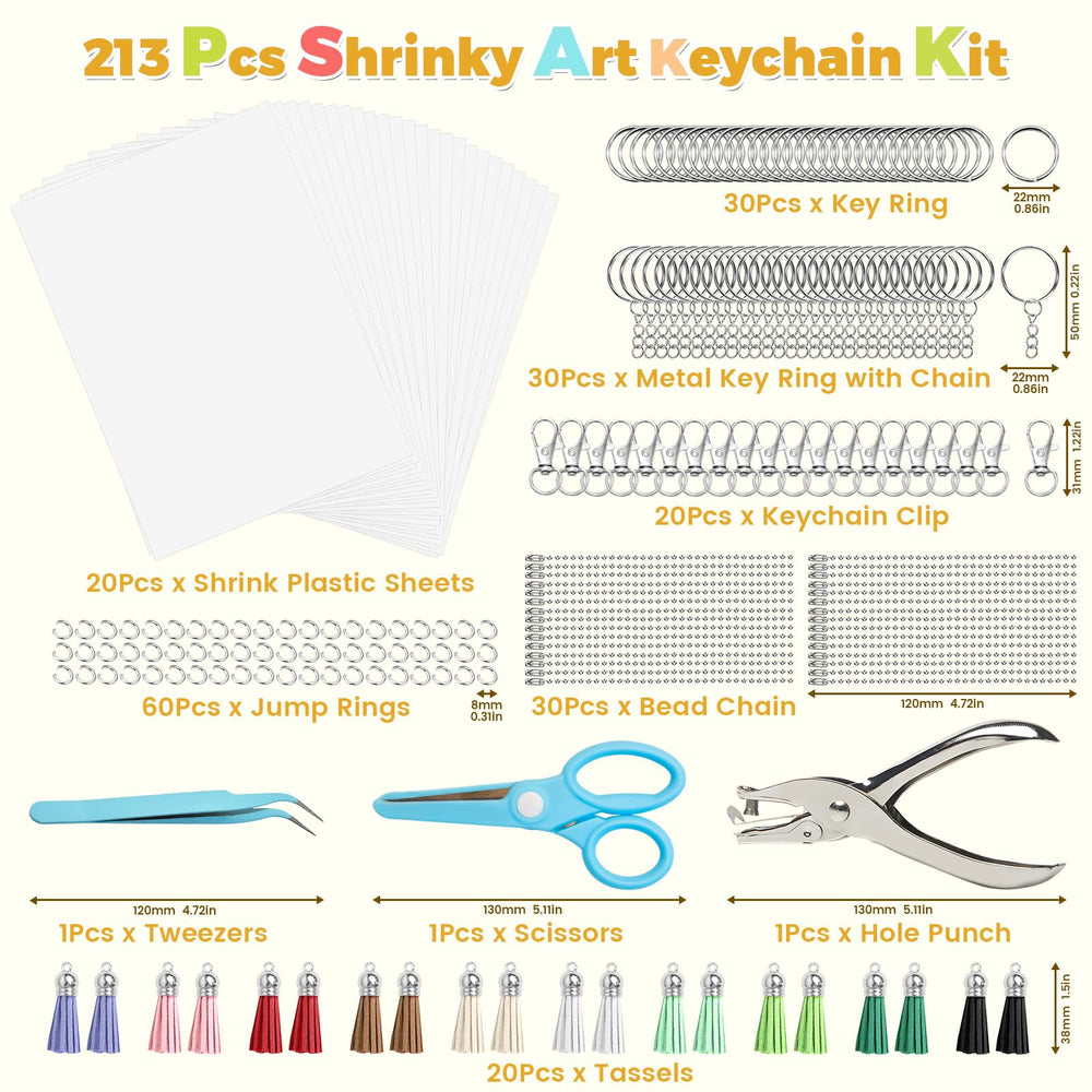 Grnheat 213 shrinky kit scissors and tweezers for precise shaping