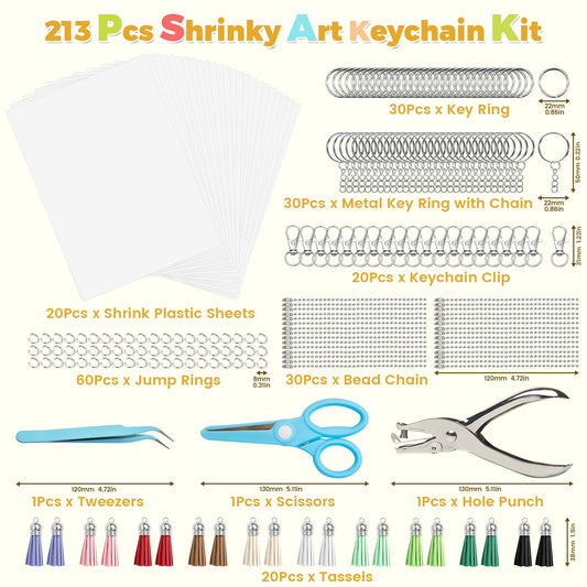 Grnheat 213 shrinky kit scissors and tweezers for precise shaping