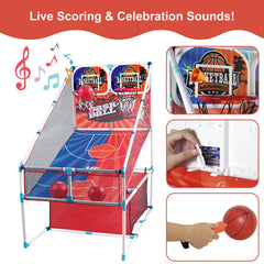 grnpeak basketball arcade game assembly for quick setup without tools