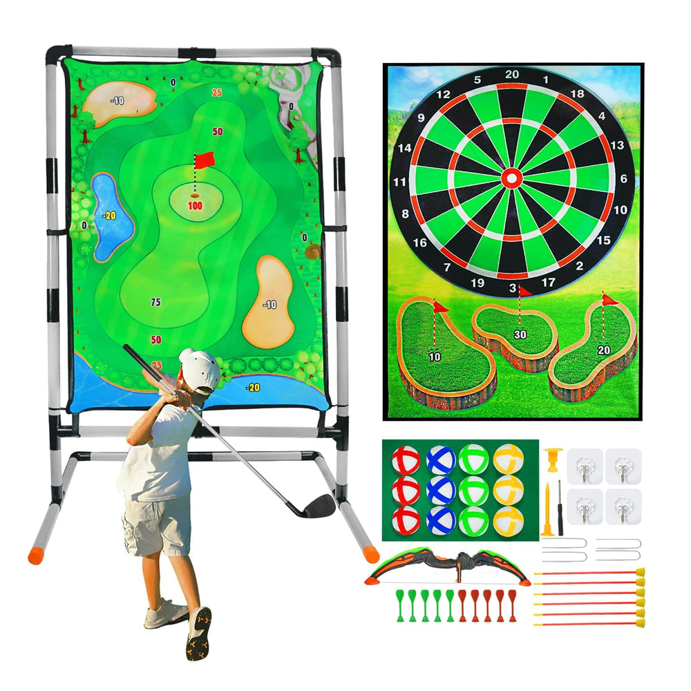 grnpeak golf chipping game stand offers a sturdy setup for backyard practice and family-friendly play.