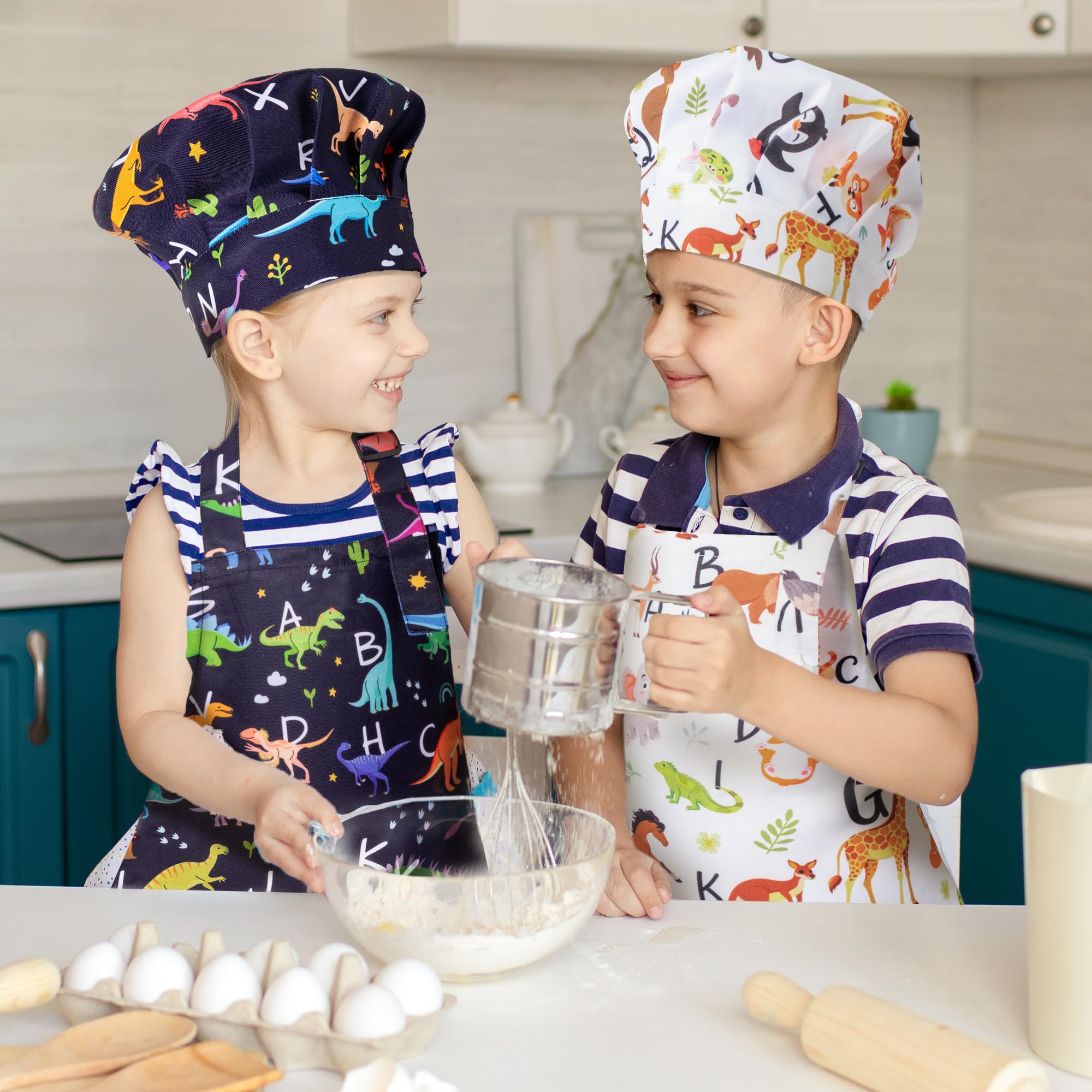 GROBRO7 animal alphabet pattern apron sparks creativity