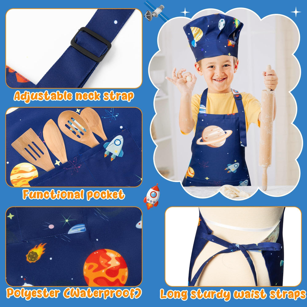 GROBRO7 apron front pockets for easy tool storage during crafts and cooking