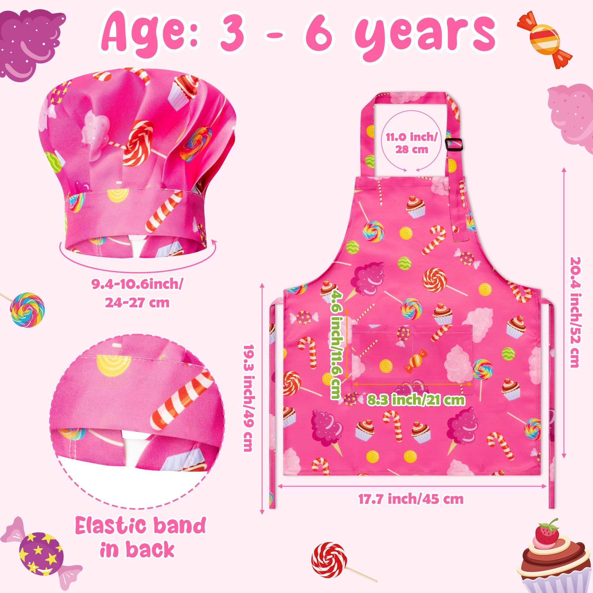 GROBRO7 kids apron front pockets for storing small tools during baking