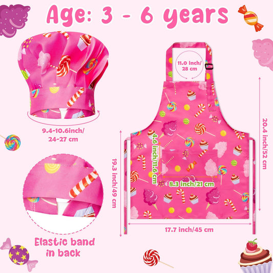 GROBRO7 kids apron front pockets for storing small tools during baking