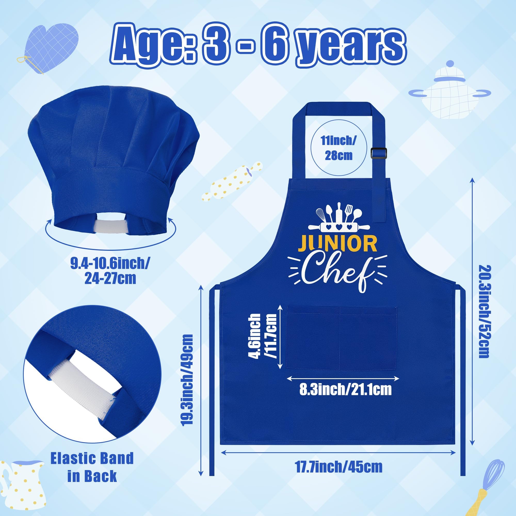 GROBRO7 adjustable neck apron ensures comfortable fits as kids grow