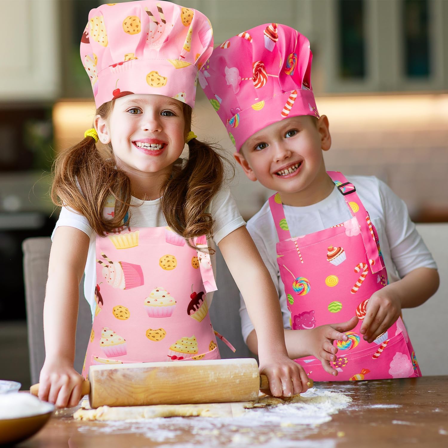 GROBRO7 kids apron waterproof fabric keeps clothes clean