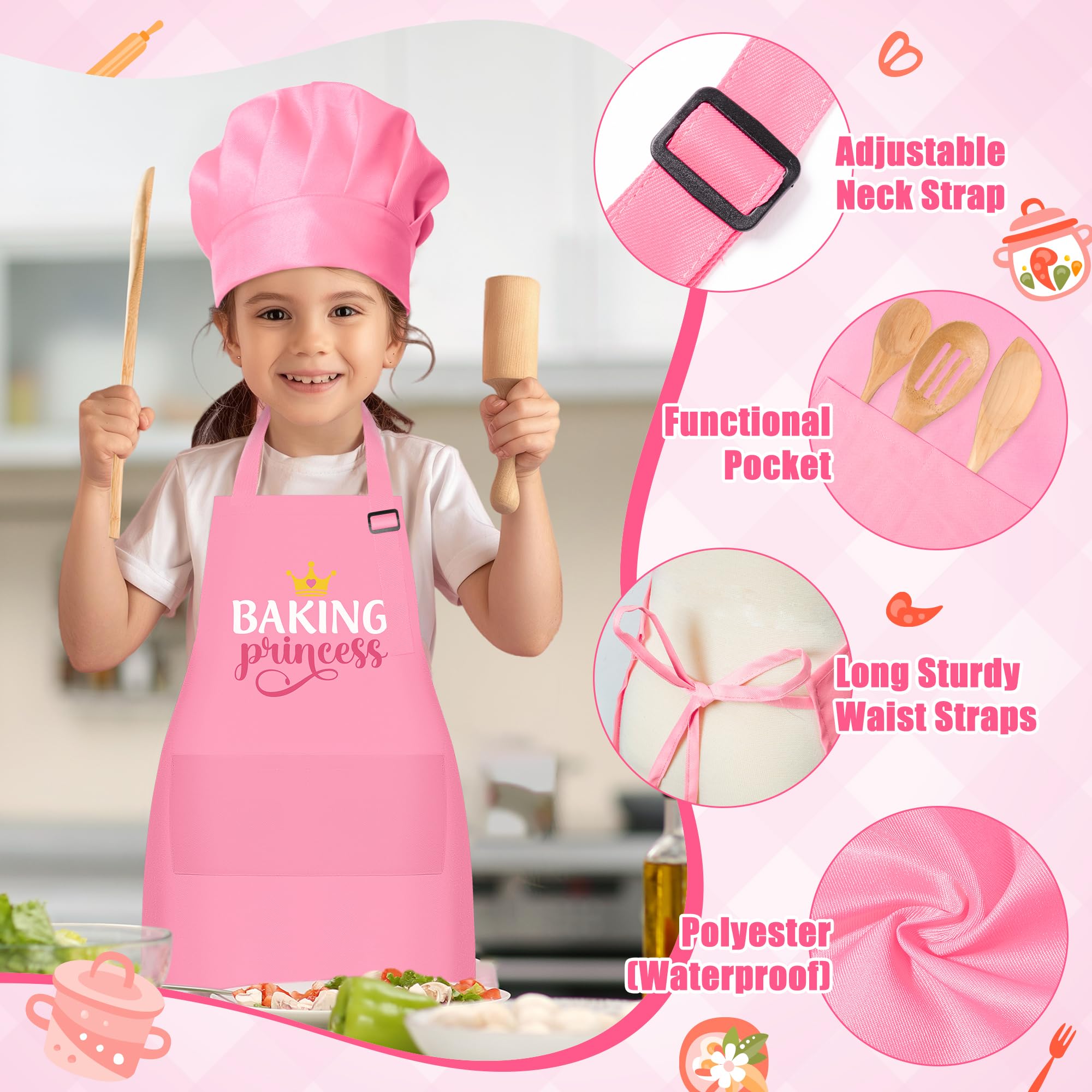 GROBRO7 apron with two front pockets keeps utensils within reach during creative sessions.