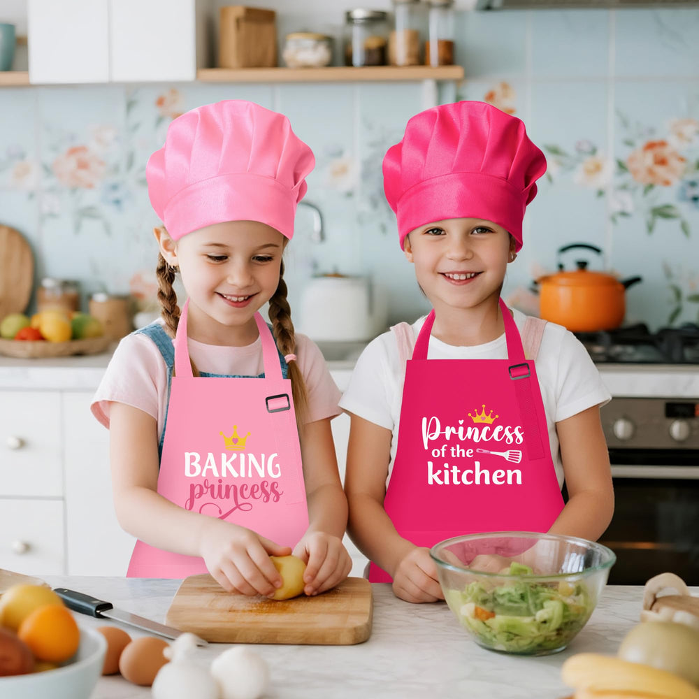 GROBRO7 adjustable back chef hat fits growing kids for cooking fun.