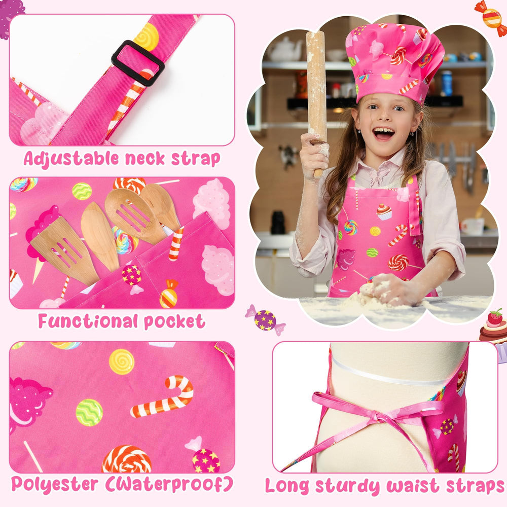GROBRO7 kids chef hat adjustable elastic for a comfy fit