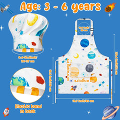 GROBRO7 kids chef hat with elastic back for a comfortable adjustable fit