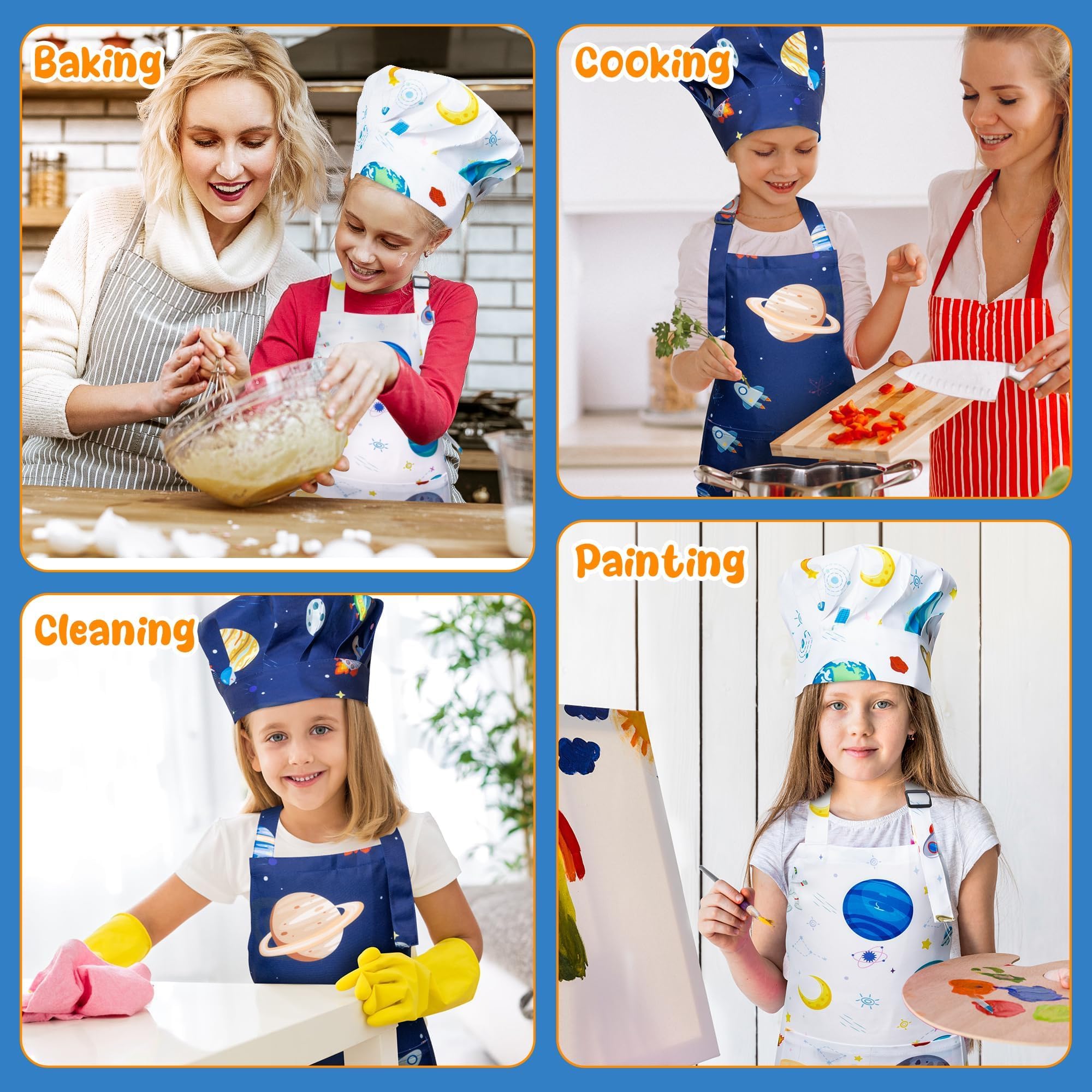 GROBRO7 waterproof, durable fabric keeps clothes clean during messy activities