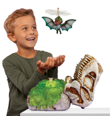 GrossMos Flying Dino green hand-guided flight lets kids steer.