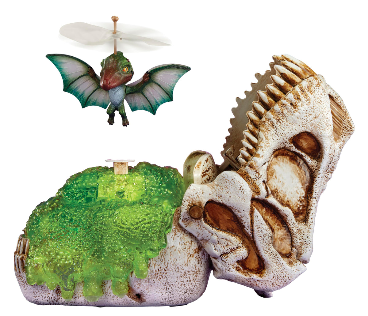 GrossMos Flying Dino green sleeping dino invites wake-and-play adventures.