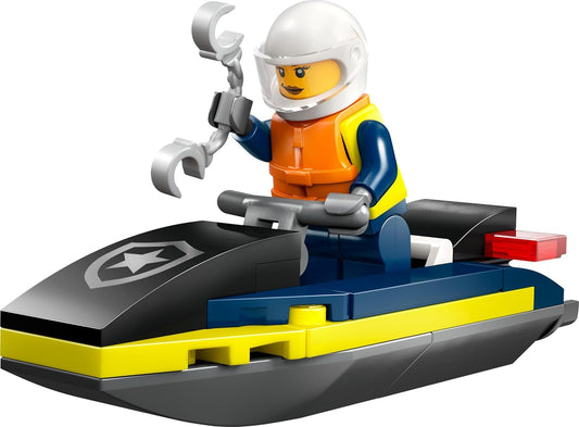 Growing Tree Toys LEGO City Police Water Scooter 30693 minifigure-hero ready for quick missions and stories.