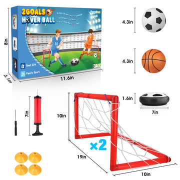 Growsland hover soccer ball with LED lights enhances indoor play in dim rooms.
