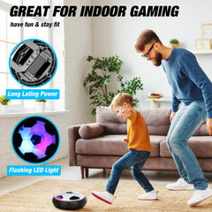Growsland hover soccer ball with two goals creates a real air soccer setup.