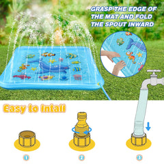 Growsland Splash Pad adjustable spray height for different ages.