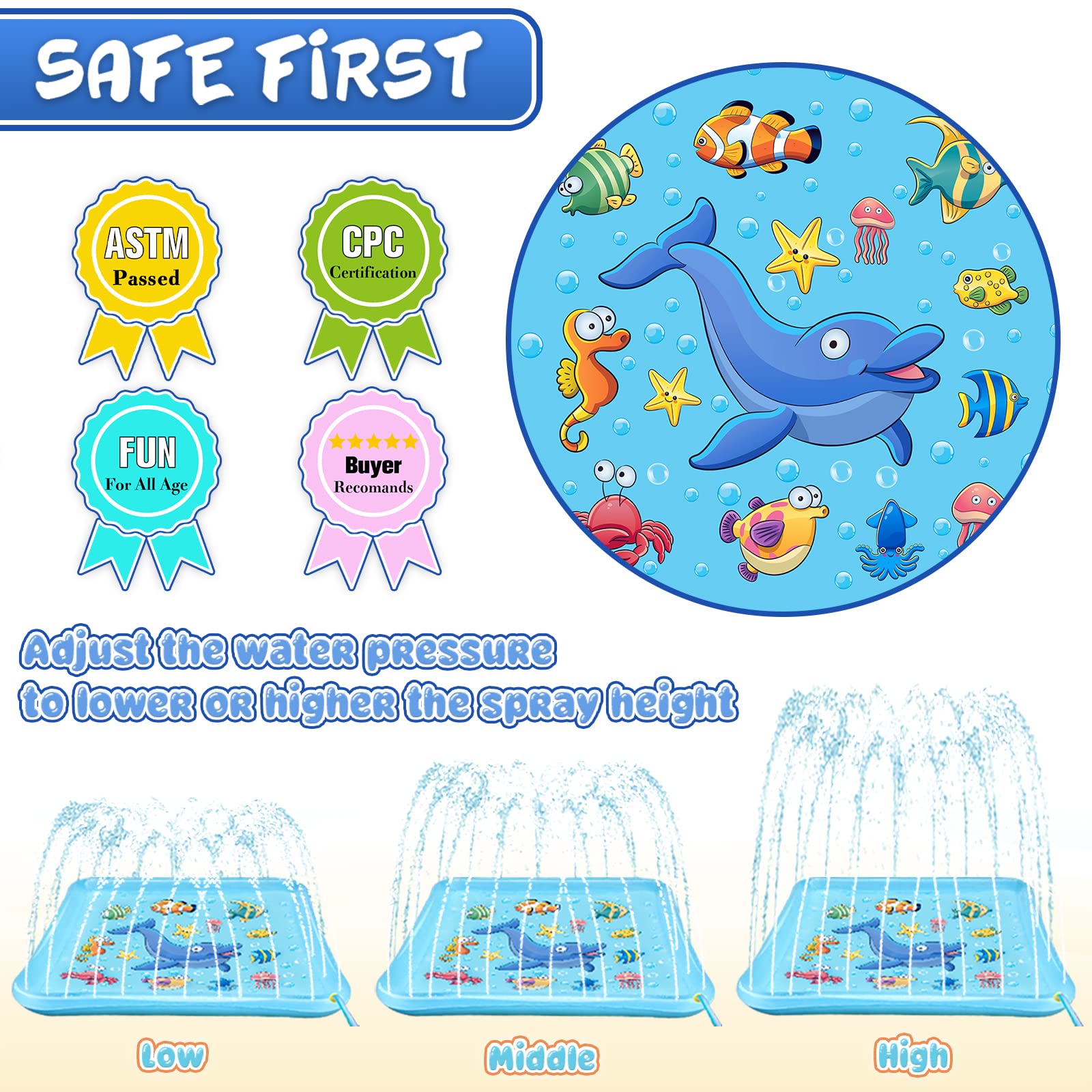 Growsland Splash Pad hose connection setup for quick summer play.