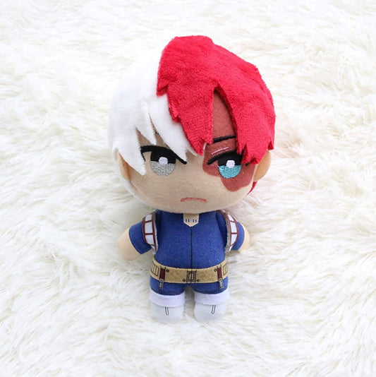 Groydbna MHA plushie red fabric close-up reveals crystal-soft texture.
