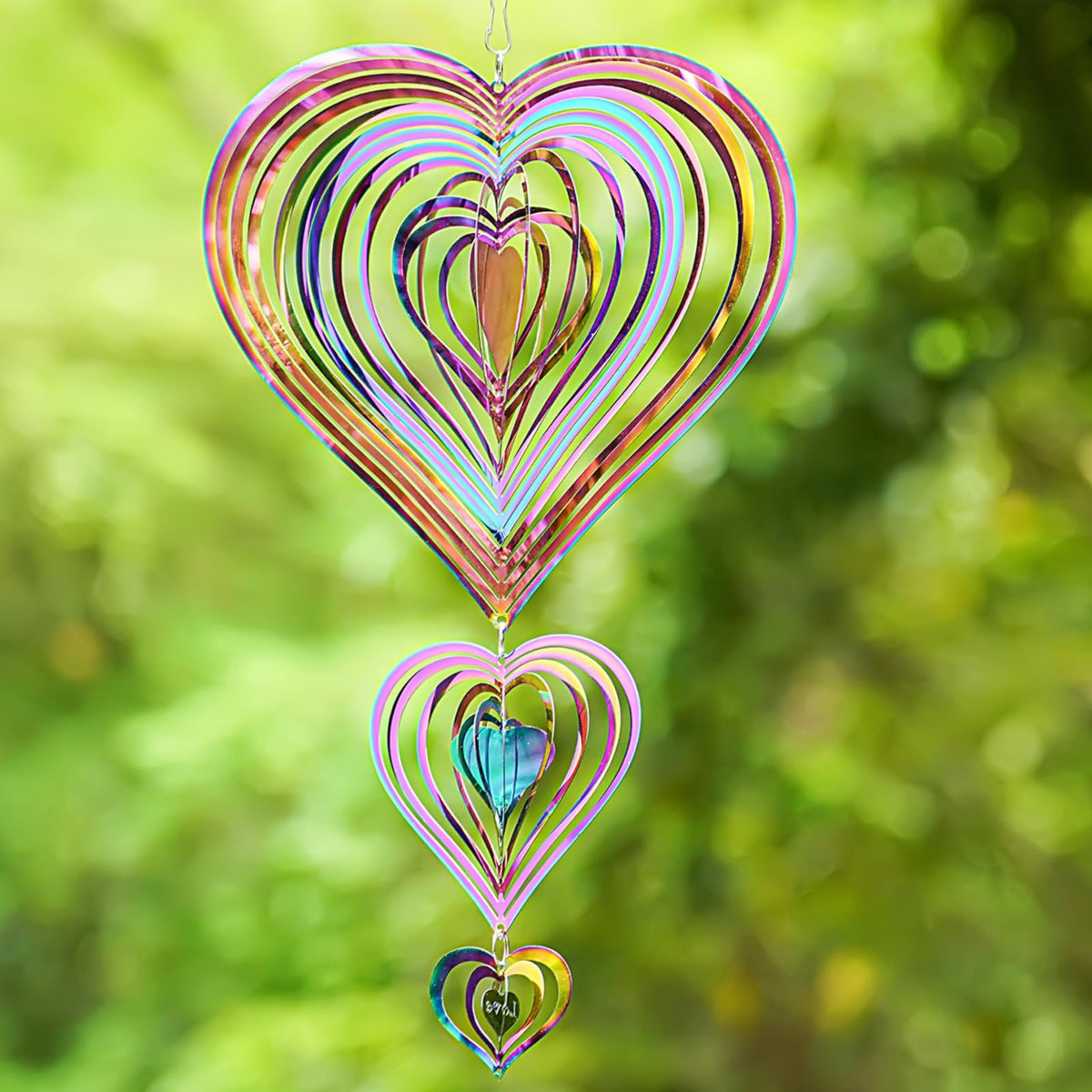 GRPWWT wind spinner gradient rainbow 14in for vibrant outdoor decor and motion
