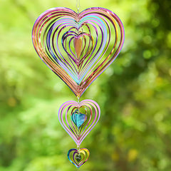 GRPWWT wind spinner gradient rainbow 14in for vibrant outdoor decor and motion
