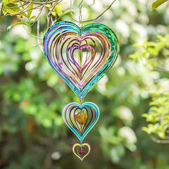 GRPWWT wind spinner iridescent blades create dynamic light in breeze