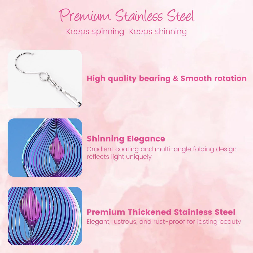GRPWWT wind spinner mirror reflection adds color drama without extra maintenance