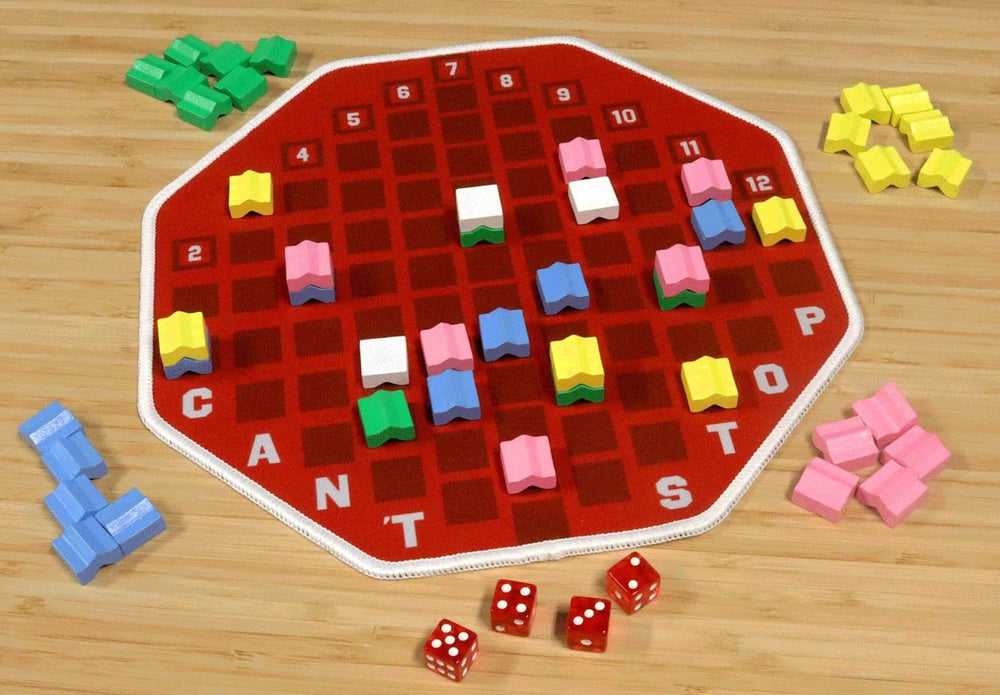 Runners placed on Cant Stop board showing strategic movement.