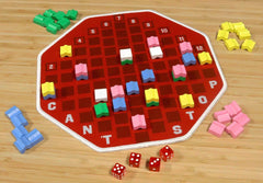 Runners placed on Cant Stop board showing strategic movement.