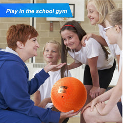 GSE 8.5-inch blue playground ball resists wear for durable school use.