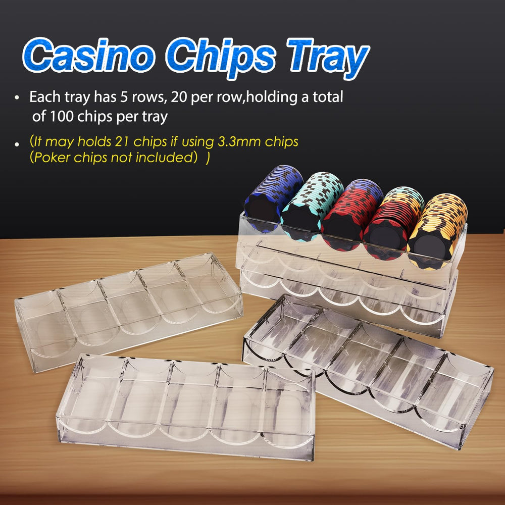 GSE poker chip tray dimensions 8.2 by 3.1 inches fit beside the dealer.