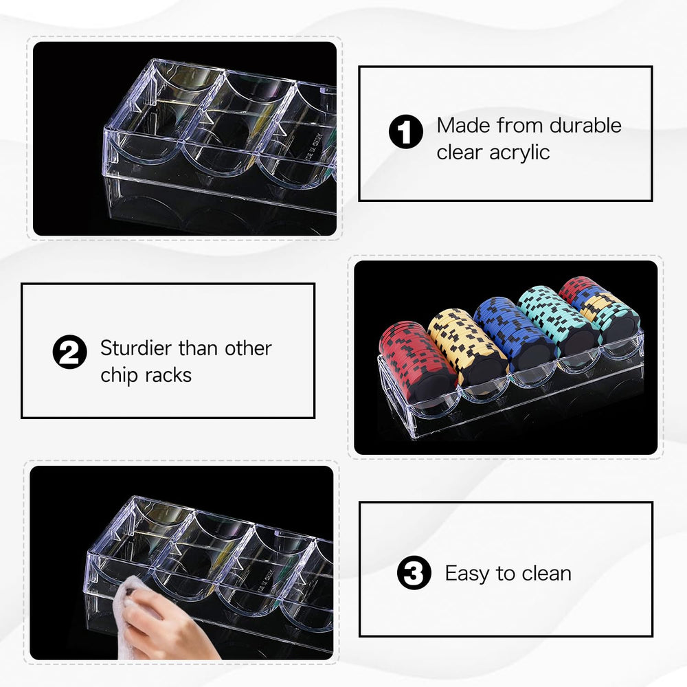 GSE trays ideal for tournaments and home games, enabling fast chip handling.