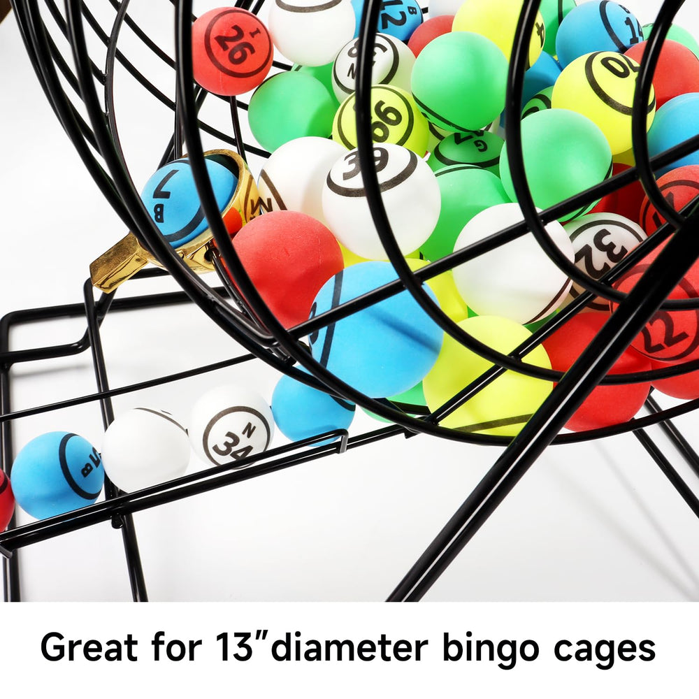 GSE bingo balls fit large cages with 13-inch diameter for easy setup