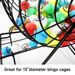 GSE bingo balls fit large cages with 13-inch diameter for easy setup