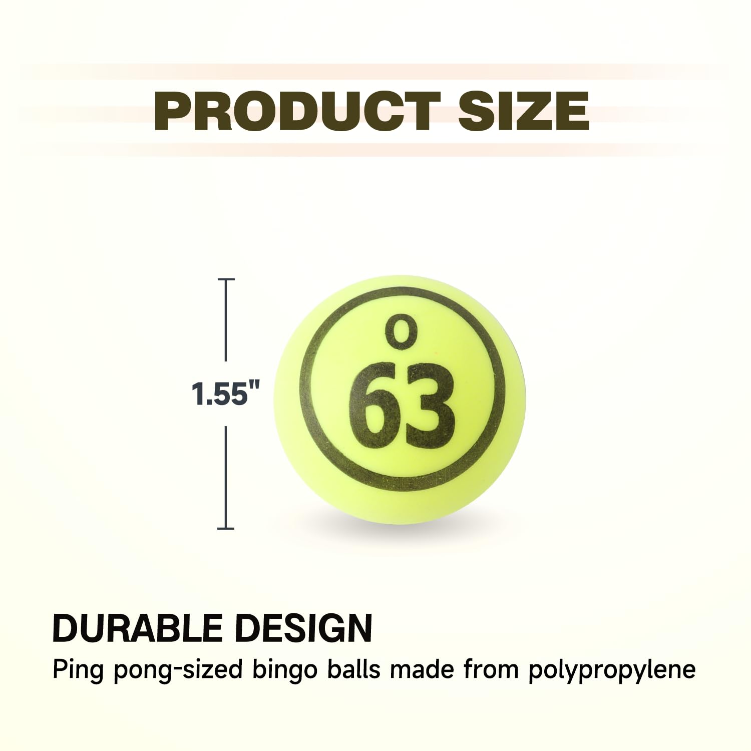 GSE multi-color bingo balls, ideal for parties and raffles.