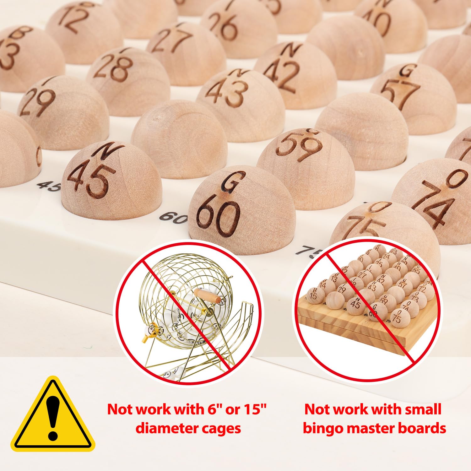 GSE wooden bingo balls as versatile party game props