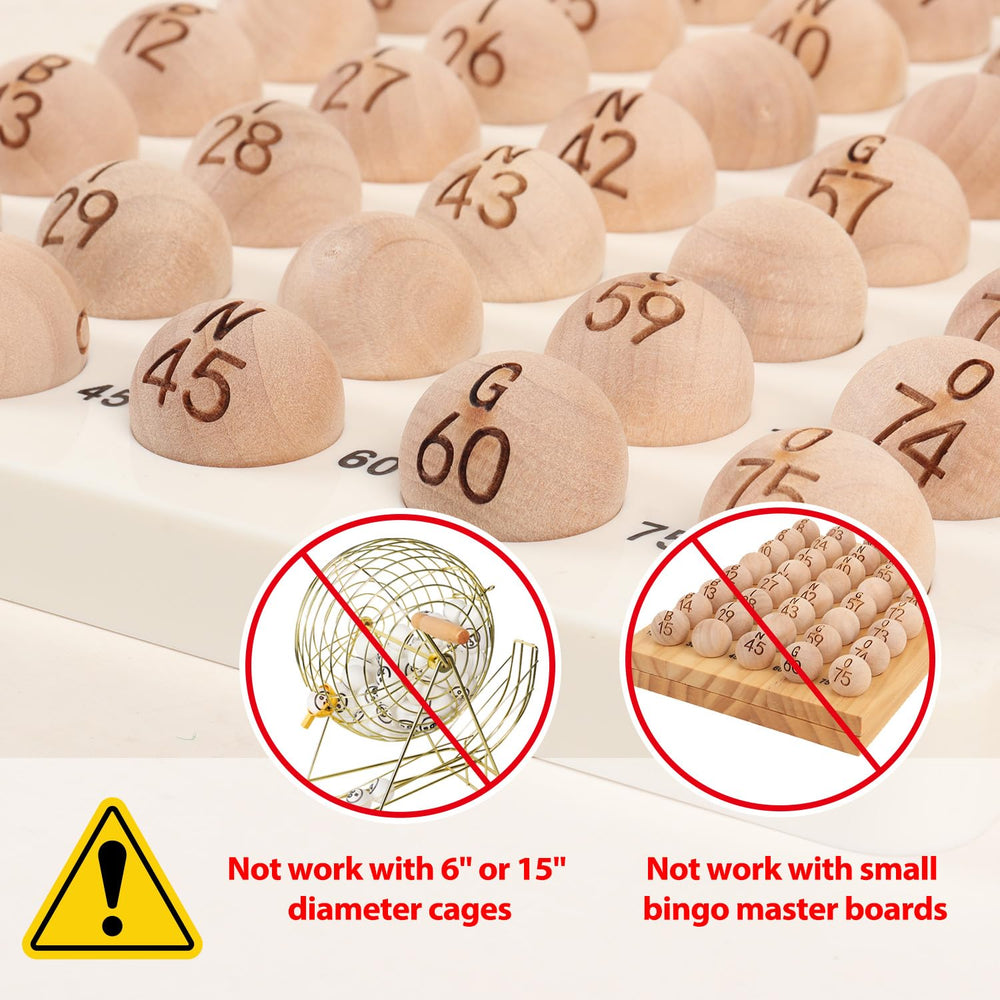 GSE wooden bingo balls as versatile party game props