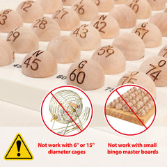GSE wooden bingo balls as versatile party game props