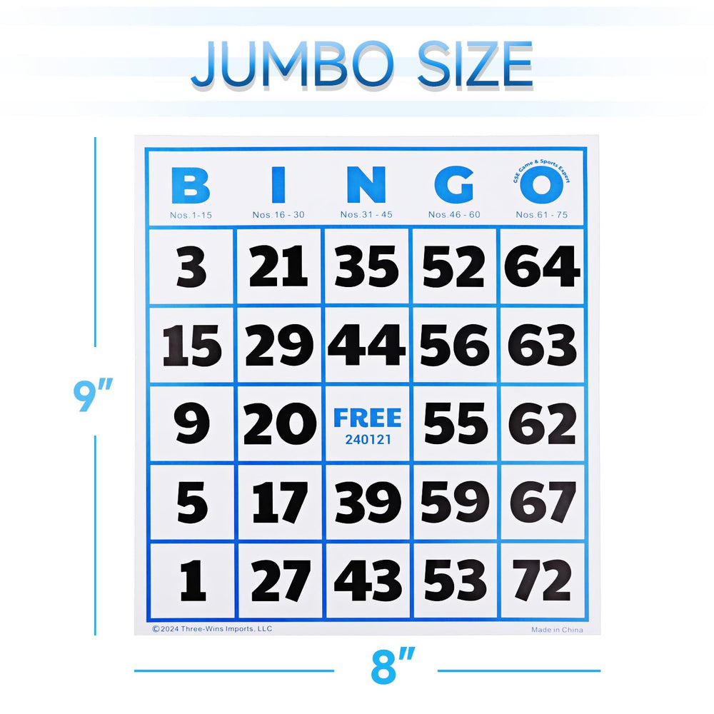 GSE bingo cards with large font numbers enhance readability for all ages