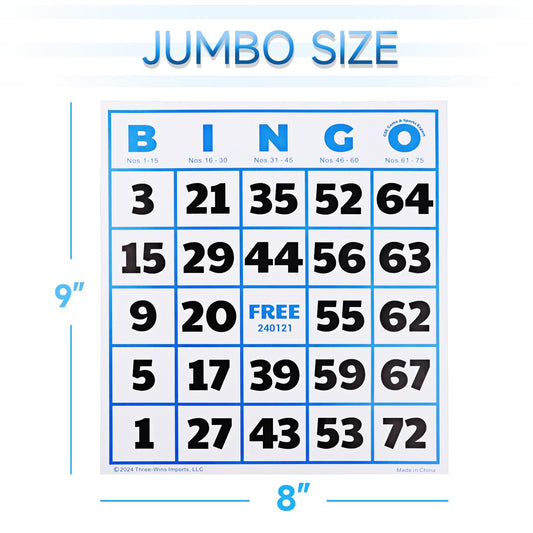 GSE bingo cards with large font numbers enhance readability for all ages