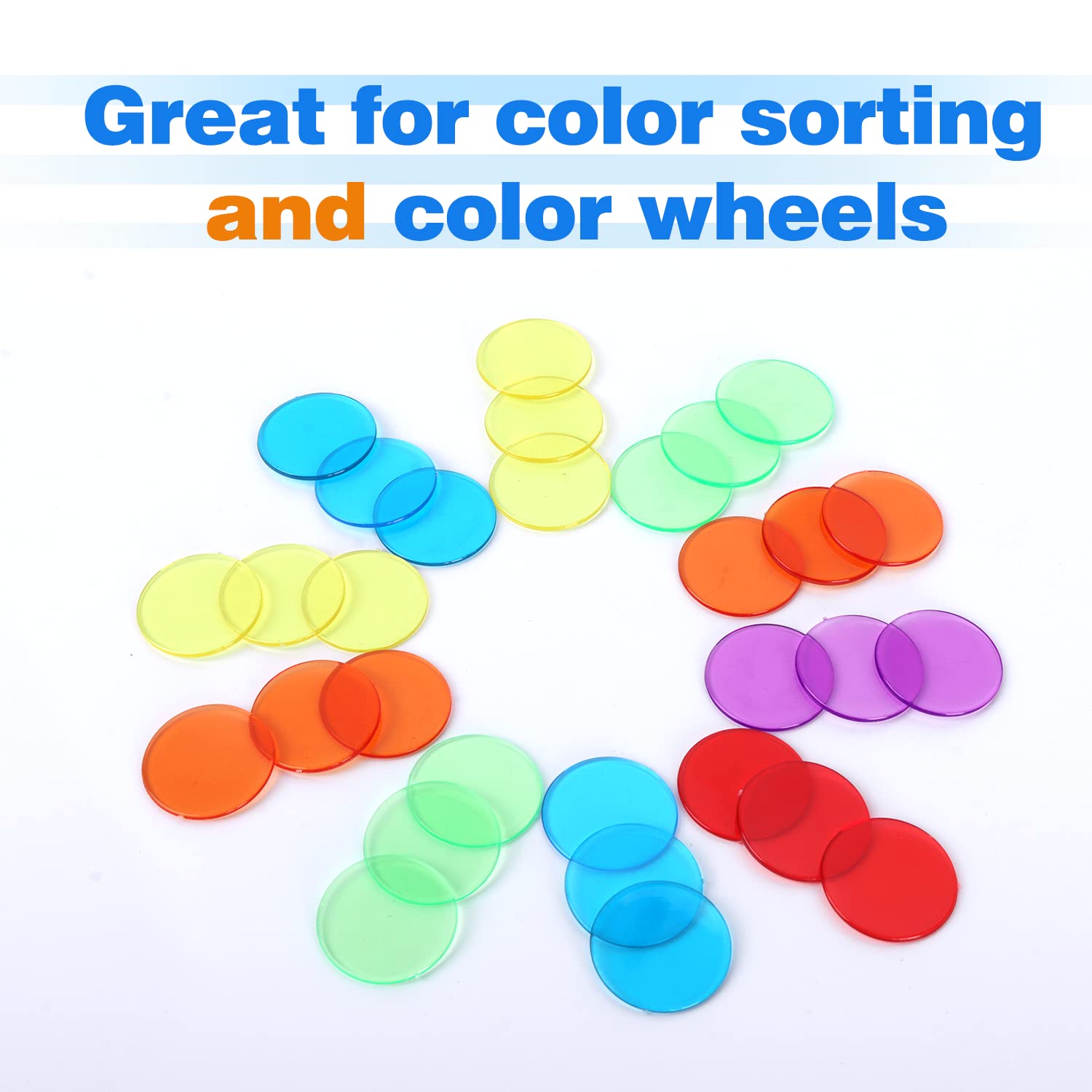 GSE Bingo Chips translucent colors enhance visibility on any table.