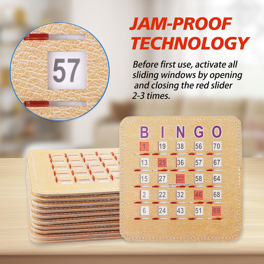 GSE easy-read large print bingo cards improve readability for all players.