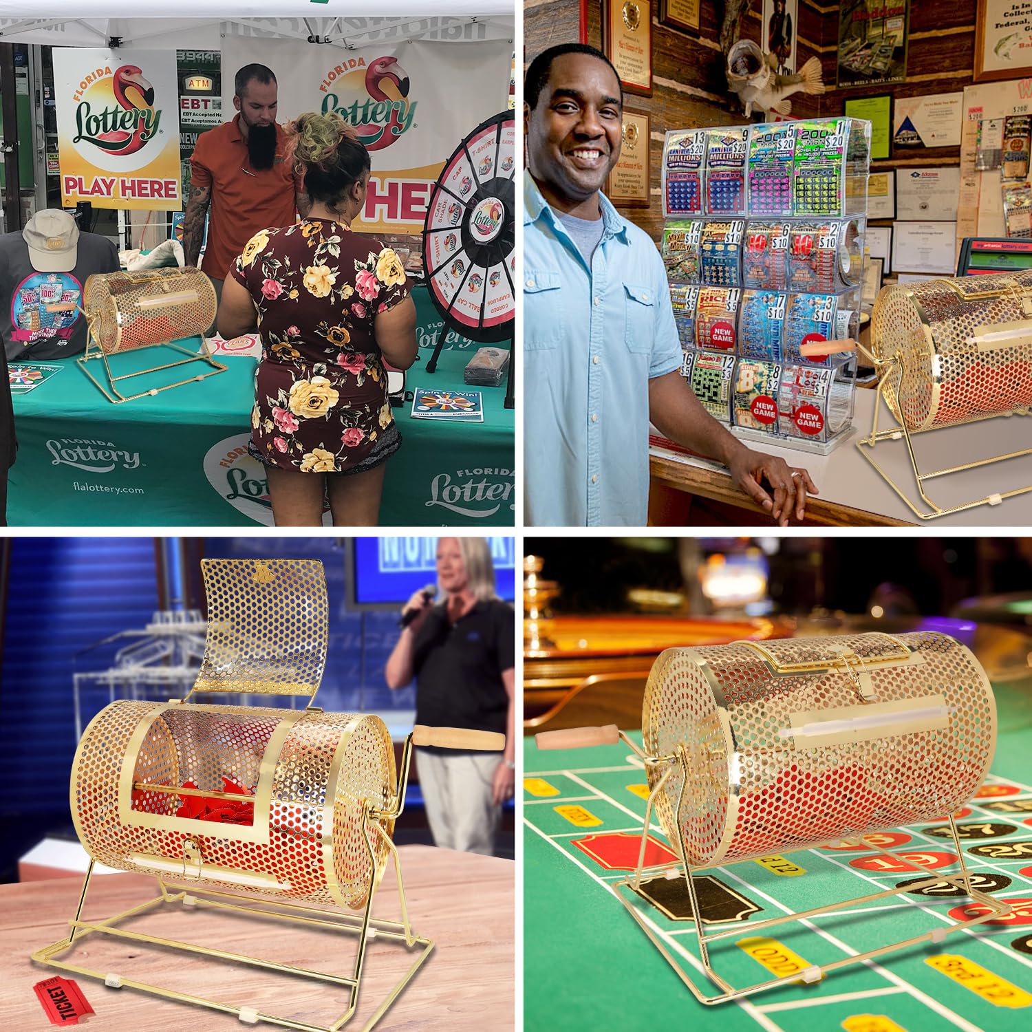 GSE Brass Raffle Drum capacity supports large events like raffles and fundraisers