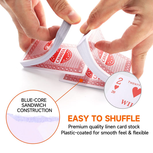 GSE Canasta cards show point values clearly for fast, strategic play