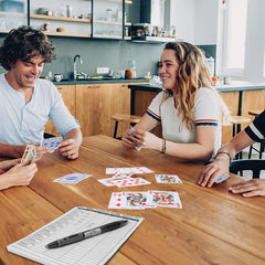 GSE Canasta travel-friendly score pad supports on-the-go entertainment.